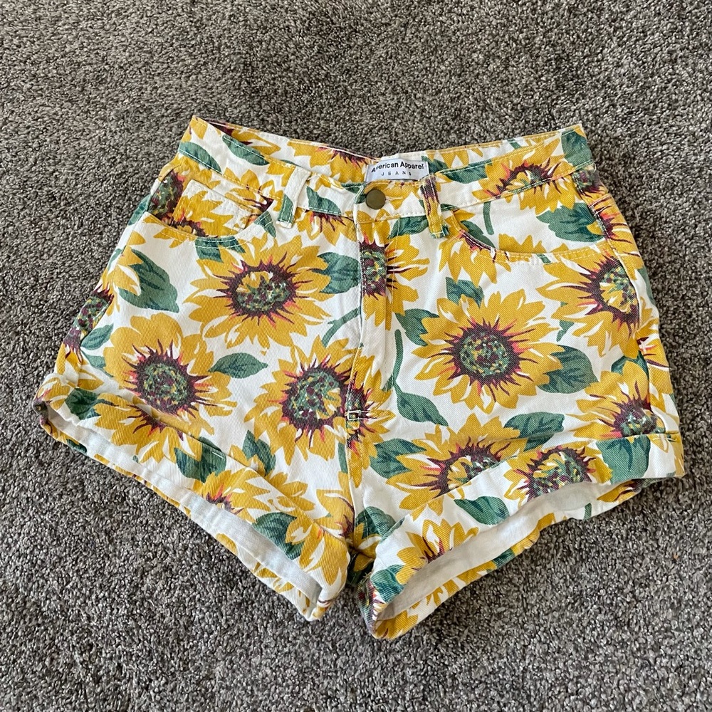 American Apparel sunflower shorts